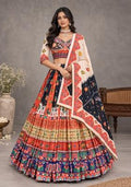 Multi Color Digital Print Silk Blend Chaniya Choli Set For Navratri And Garba for Diwali | Wedding & Festive Wear