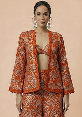 Rust Embroidered Tissue Fusion Set