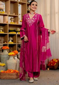 Rani Embroidered Silk Blend Straight Kurta Set