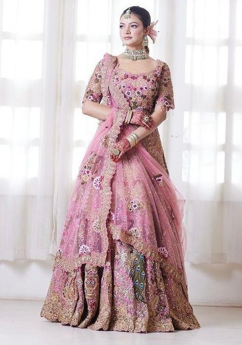 Multicolor Georgette Lehenga Set with Embroidery for Diwali | Wedding & Festive Wear