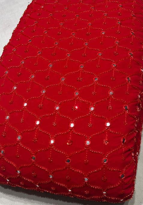 Charming Red Sequin Work Georgette Pakistani Suit Set Mother Daughter Sharara Set | Twirl Together