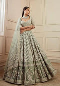 Pista With Dupatta Georgette Lehenga Set with Embroidered for Diwali | Wedding & Festive Wear