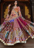 Multicolor Printed Silk Blend Chaniya Choli Set For Navratri And Garba for Diwali and Festive Wear