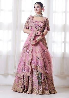 Multicolor Georgette Lehenga Set with Embroidery for Diwali | Wedding & Festive Wear