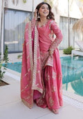 Pink Embroidered Gold Crush Sharara Set