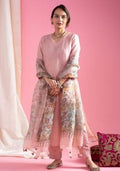 Pink Chikankari Viscose Straight Kurta Set