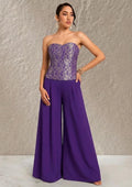 Purple Brocade Corset Blouse Fusion Set for Diwali | Wedding & Festive Wear