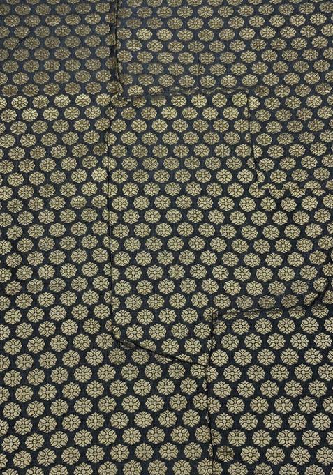 Graceful Black Brocade Mother Daughter Anarkali Set | Twin In Grace