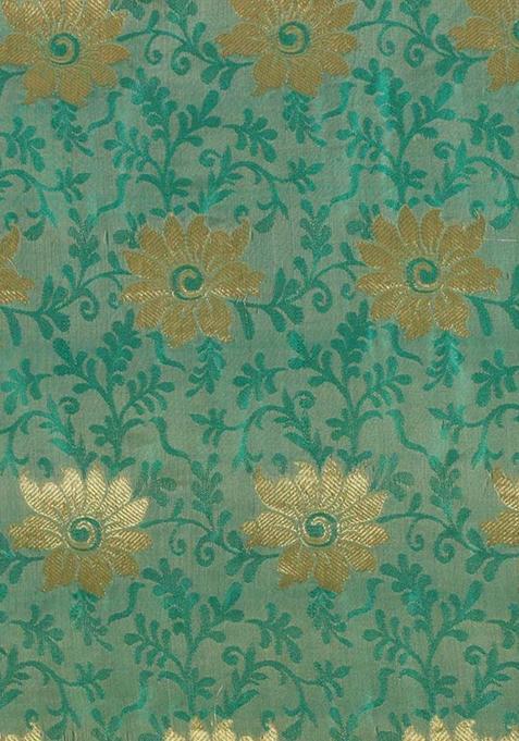 Sweet Green Embroidered Brocade Mother Daughter Dress | Twin In Sweet Style