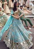 Multicolor Georgette Lehenga Set with Embroidery for Diwali | Wedding & Festive Wear