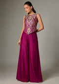 Magenta Silk Fusion Set for Diwali and Festive Wear